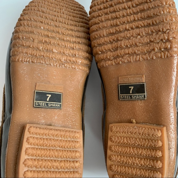 Pro Line Duck Shoe Boots, Brown and Tan, Lace Ties, Size 7 - Picture 5 of 5